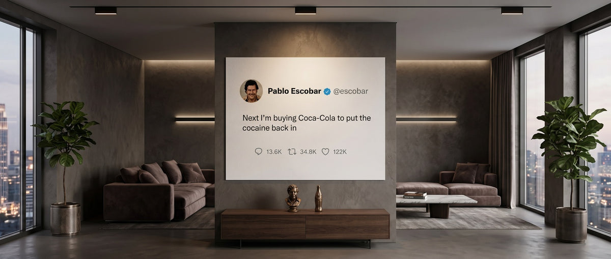 Poster Twite – Pablo Escobar Website Banner