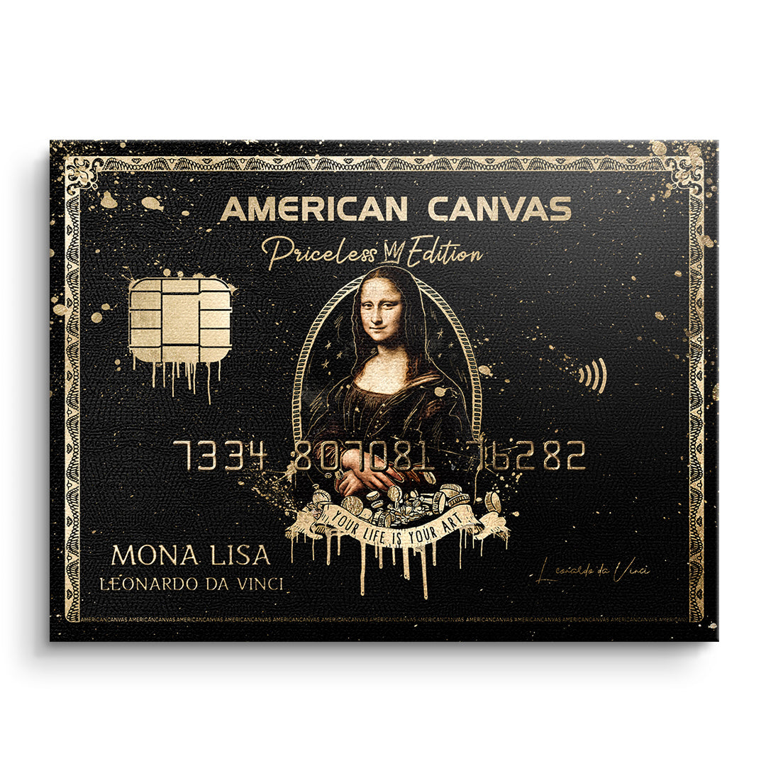 DOTCOMCANVAS Leinwandbild Royal American Canvas Mona Lisa ohne Rahmen
