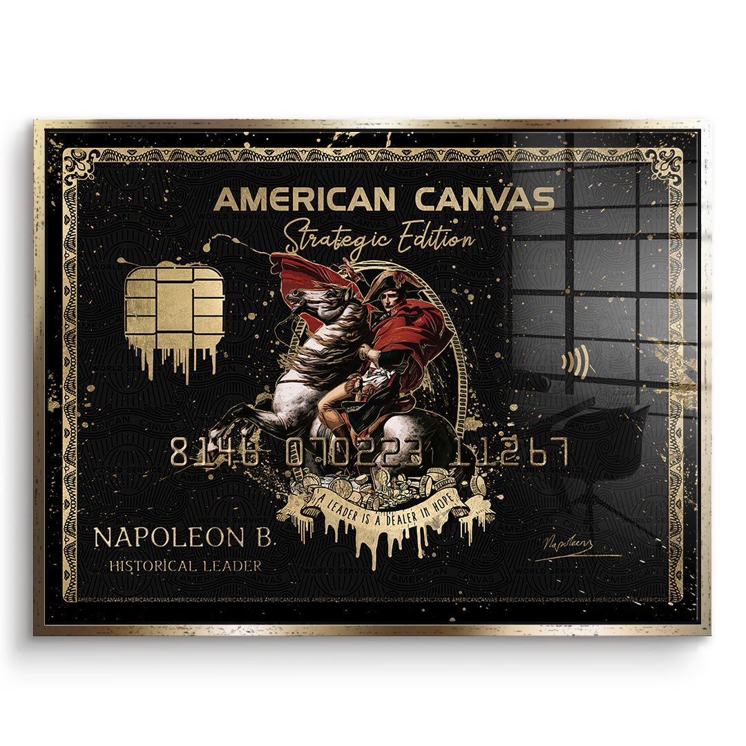 DOTCOMCANVAS Acrylglasbild Royal American Canvas Napoleon im goldenen Premium-Rahmen