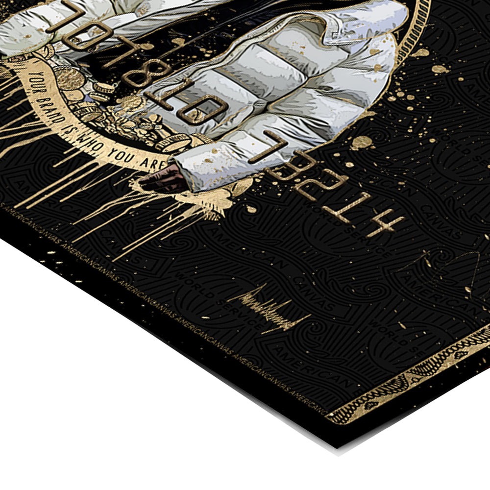 Eckdetail des Posters Royal American Canvas Trump