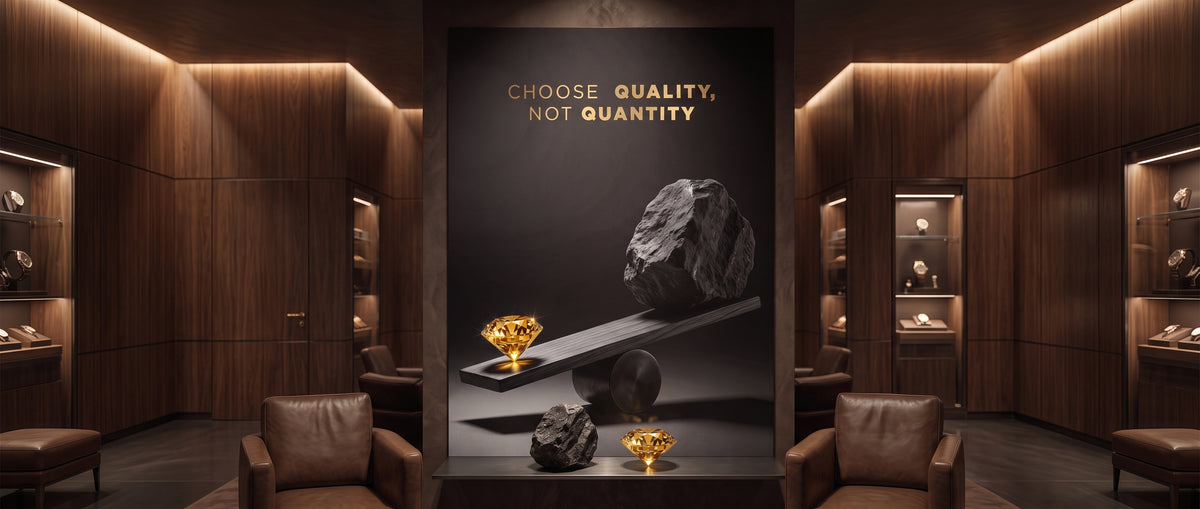 Poster Choose Quality, Not Quantity Website Banner