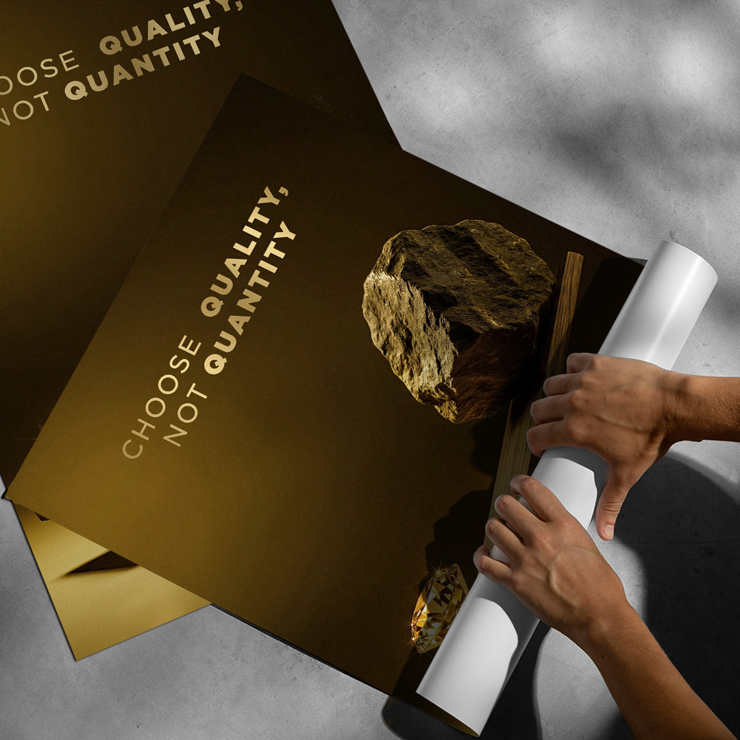 Aufgerolltes Poster Choose Quality Gold Edition