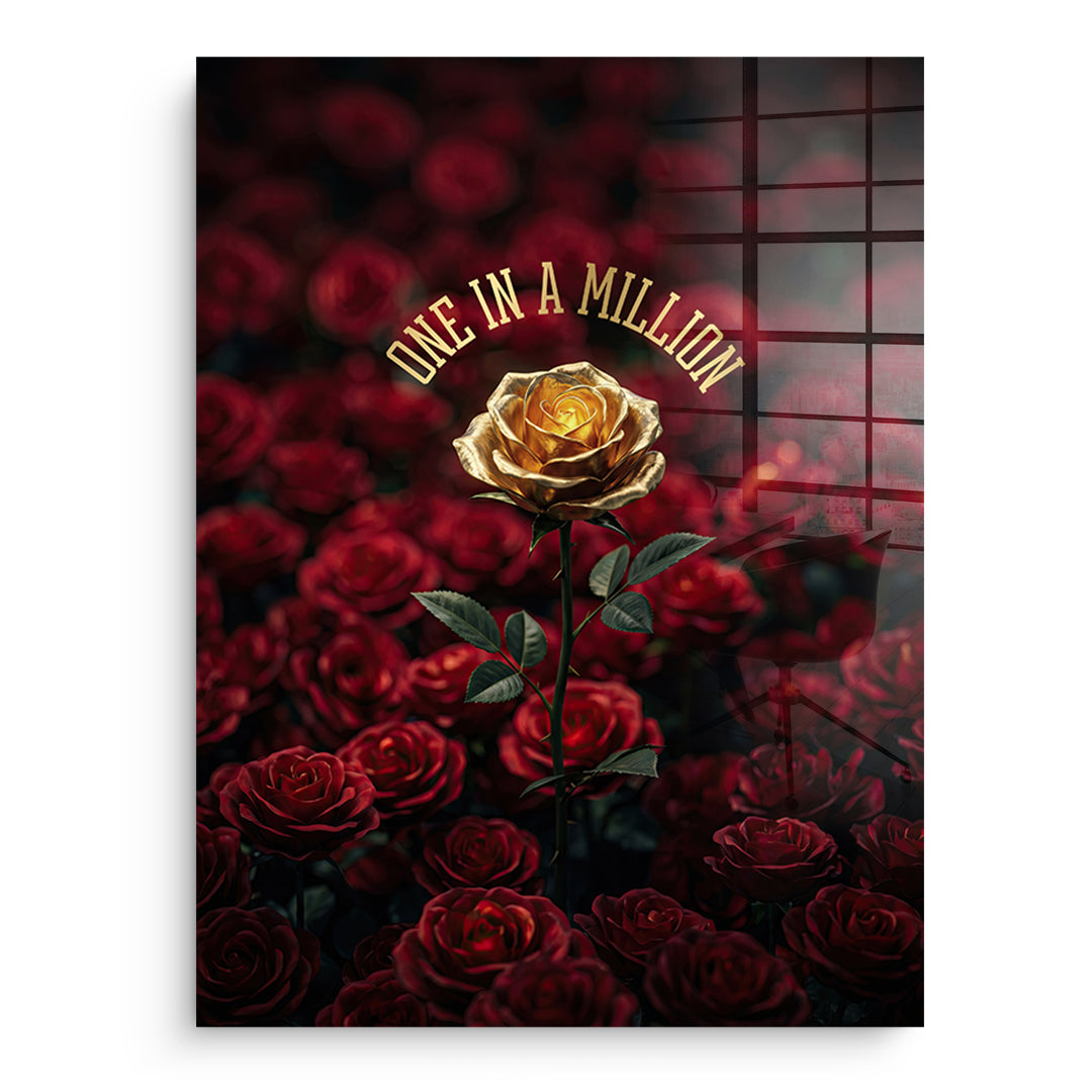 DOTCOMCANVAS Acrylglasbild One in a Million in Red ohne Rahmen