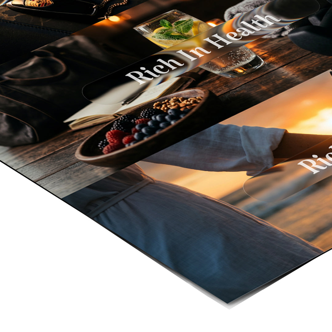 Eckdetail des Posters Rich In Life