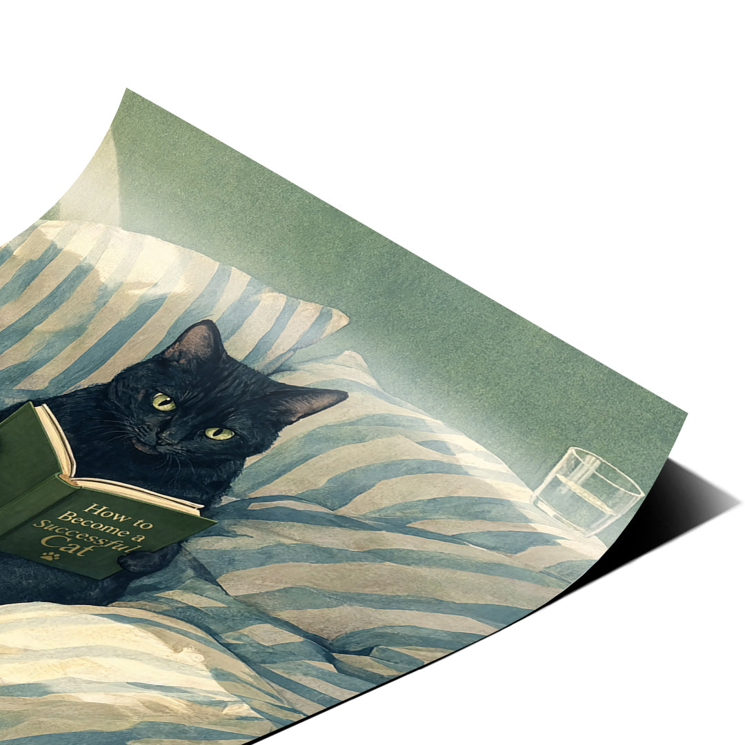 Eckdetail des Posters How to Become a Successful Cat
