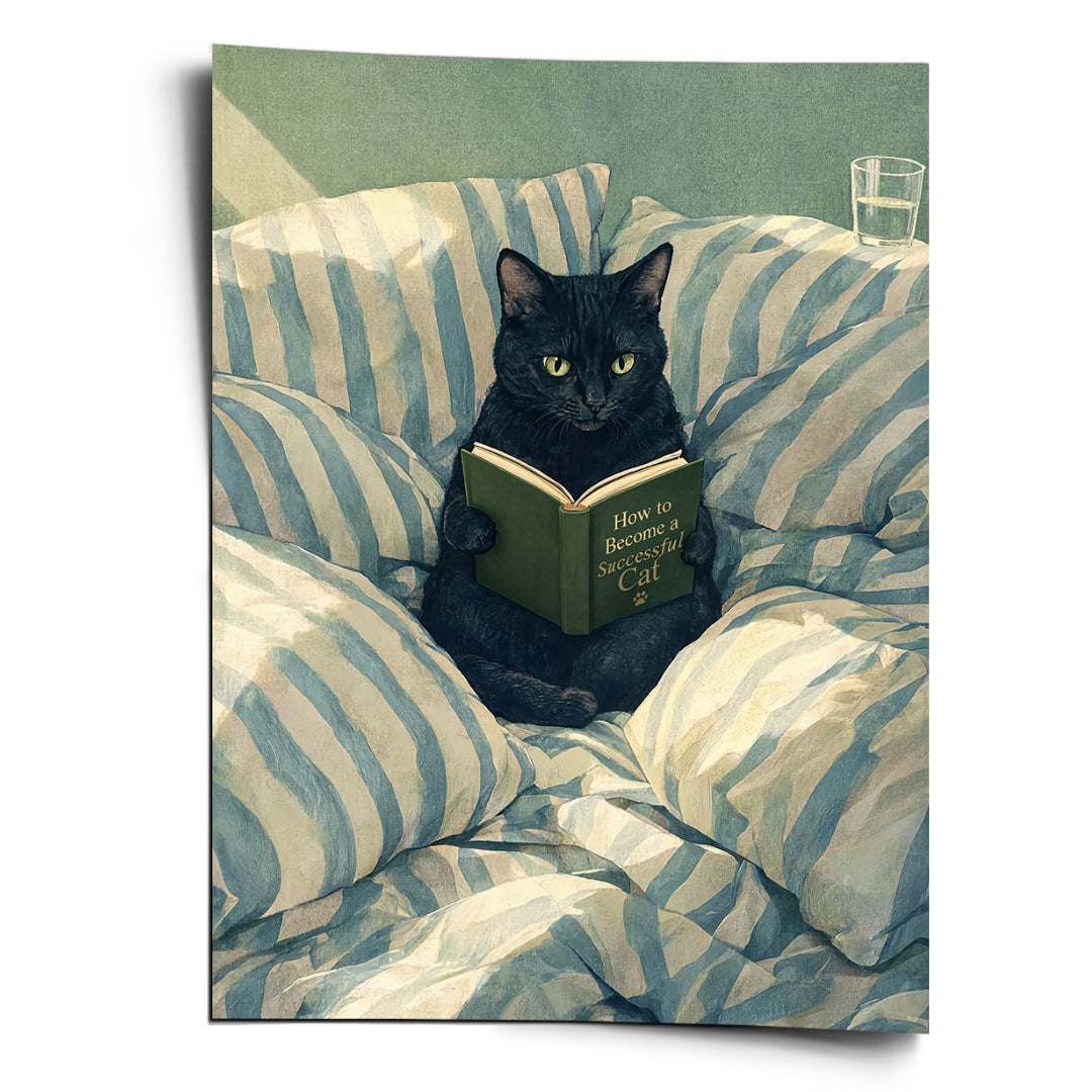 DOTCOMCANVAS Poster How to Become a Successful Cat