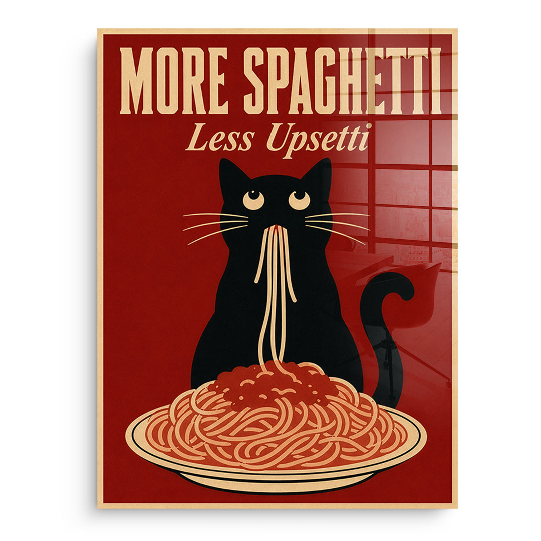 DOTCOMCANVAS Acrylglasbild More Spaghetti Less Upsetti ohne Rahmen