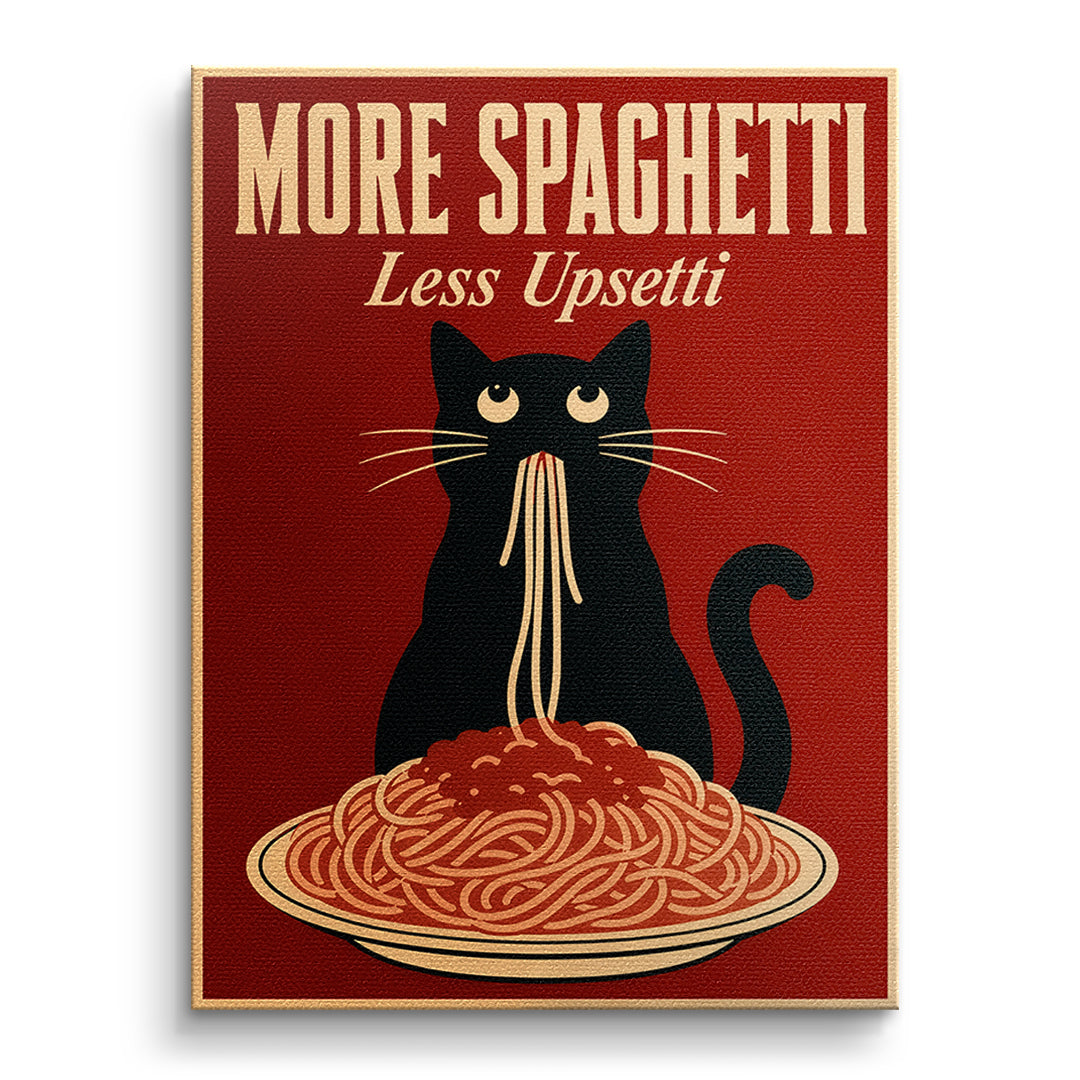 DOTCOMCANVAS Leinwandbild More Spaghetti Less Upsetti ohne Rahmen