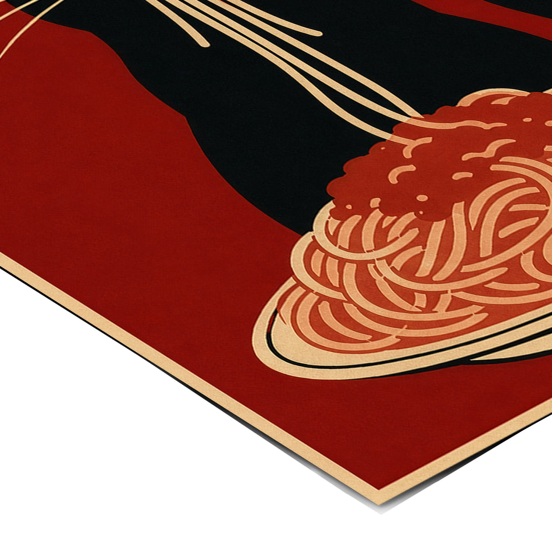 Eckdetail des Posters More Spaghetti Less Upsetti