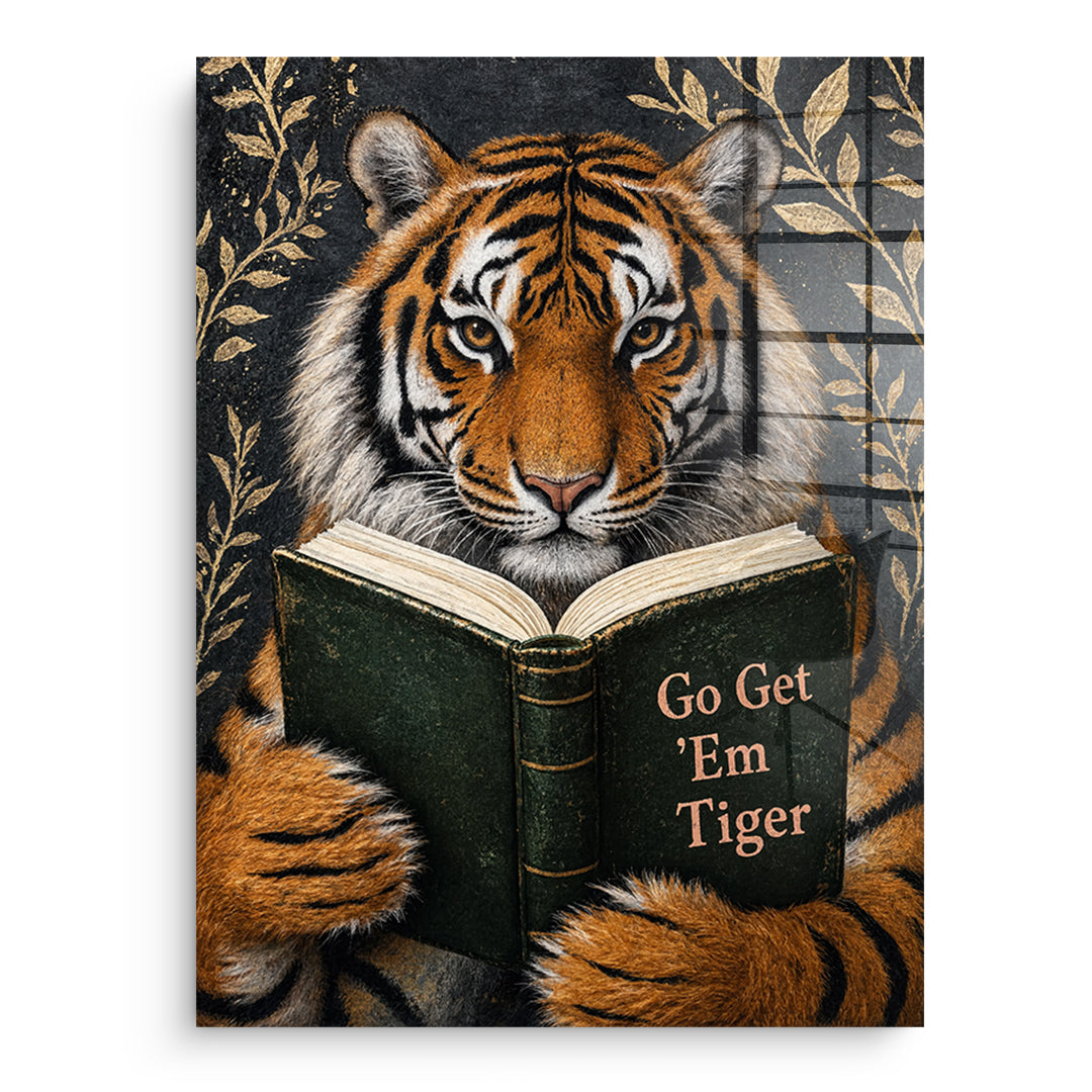 DOTCOMCANVAS Acrylglasbild Go Get 'Em Tiger ohne Rahmen