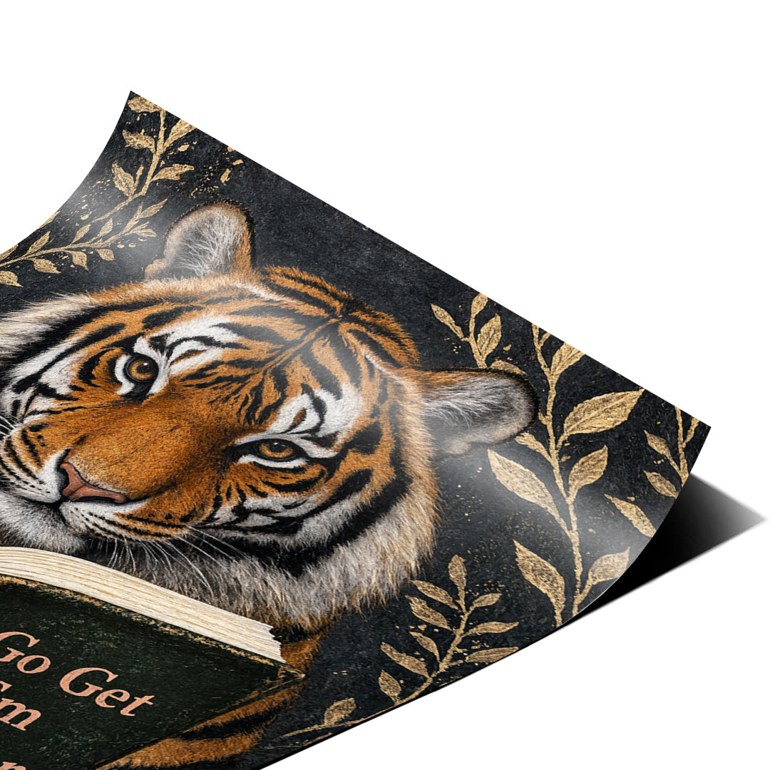 Eckdetail des Posters Go Get 'Em Tiger