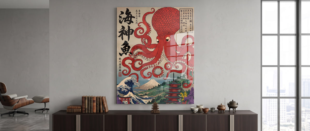 Acrylglasbild Sea God Octopus Website Banner