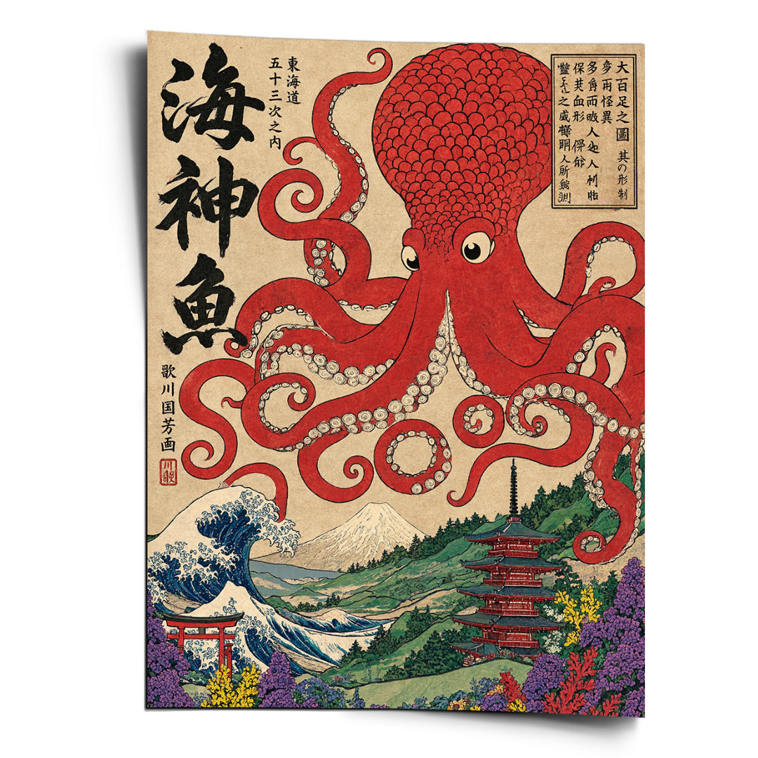 DOTCOMCANVAS Poster Sea God Octopus