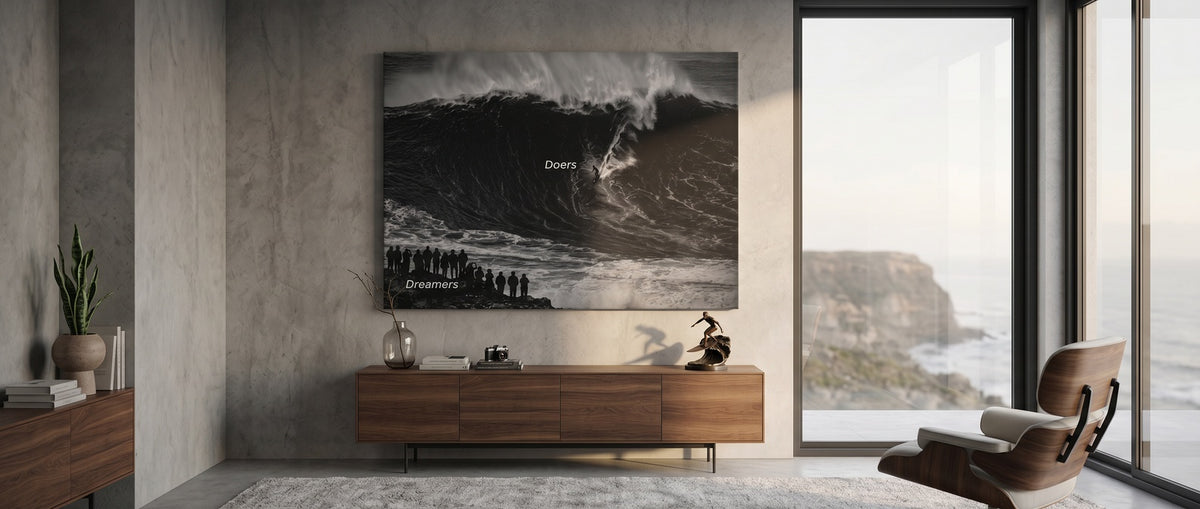 Leinwandbild Doers VS Dreamers Website Banner
