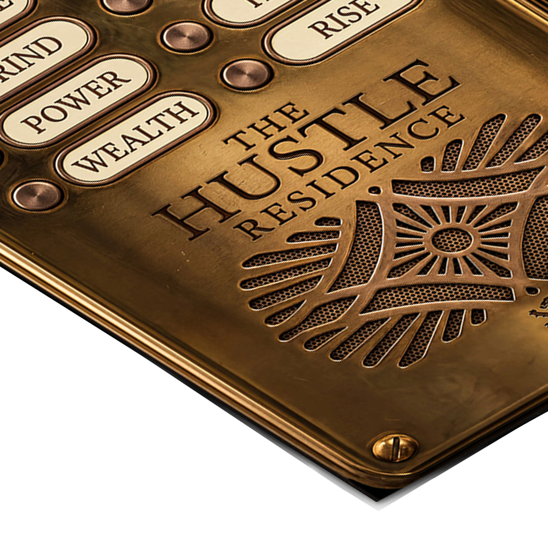 Eckdetail des Posters Hustle Residence
