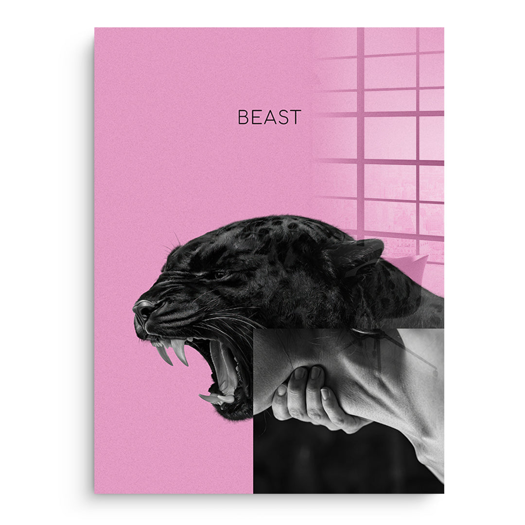 DOTCOMCANVAS Acrylglasbild Beast Pink ohne Rahmen