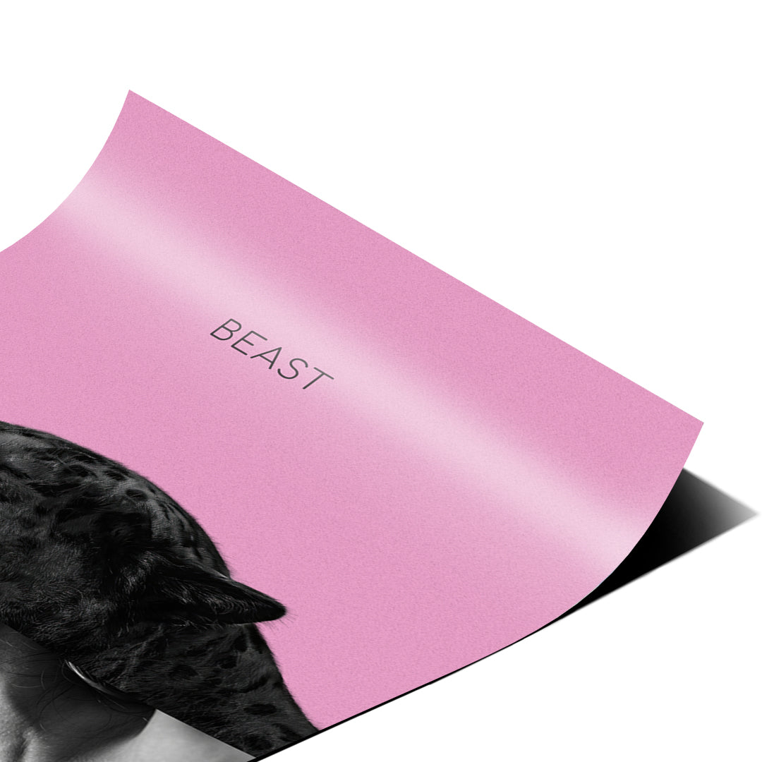 Eckdetail des Posters Beast Pink