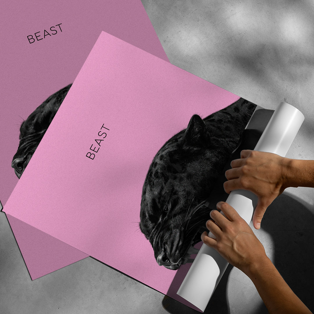 Aufgerolltes Poster Beast Pink