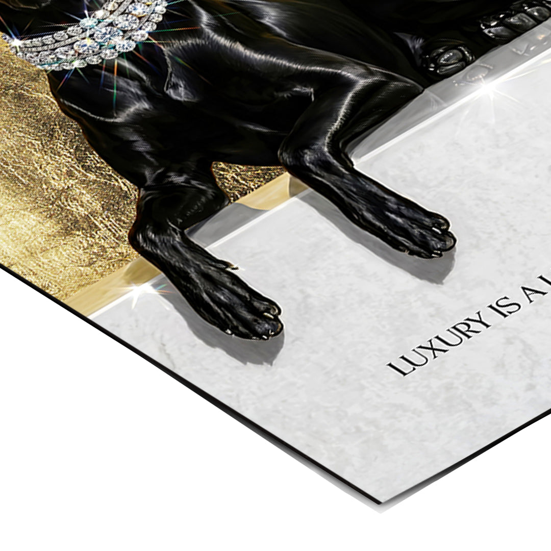 Eckdetail des Posters Luxury Is A Lifestyle