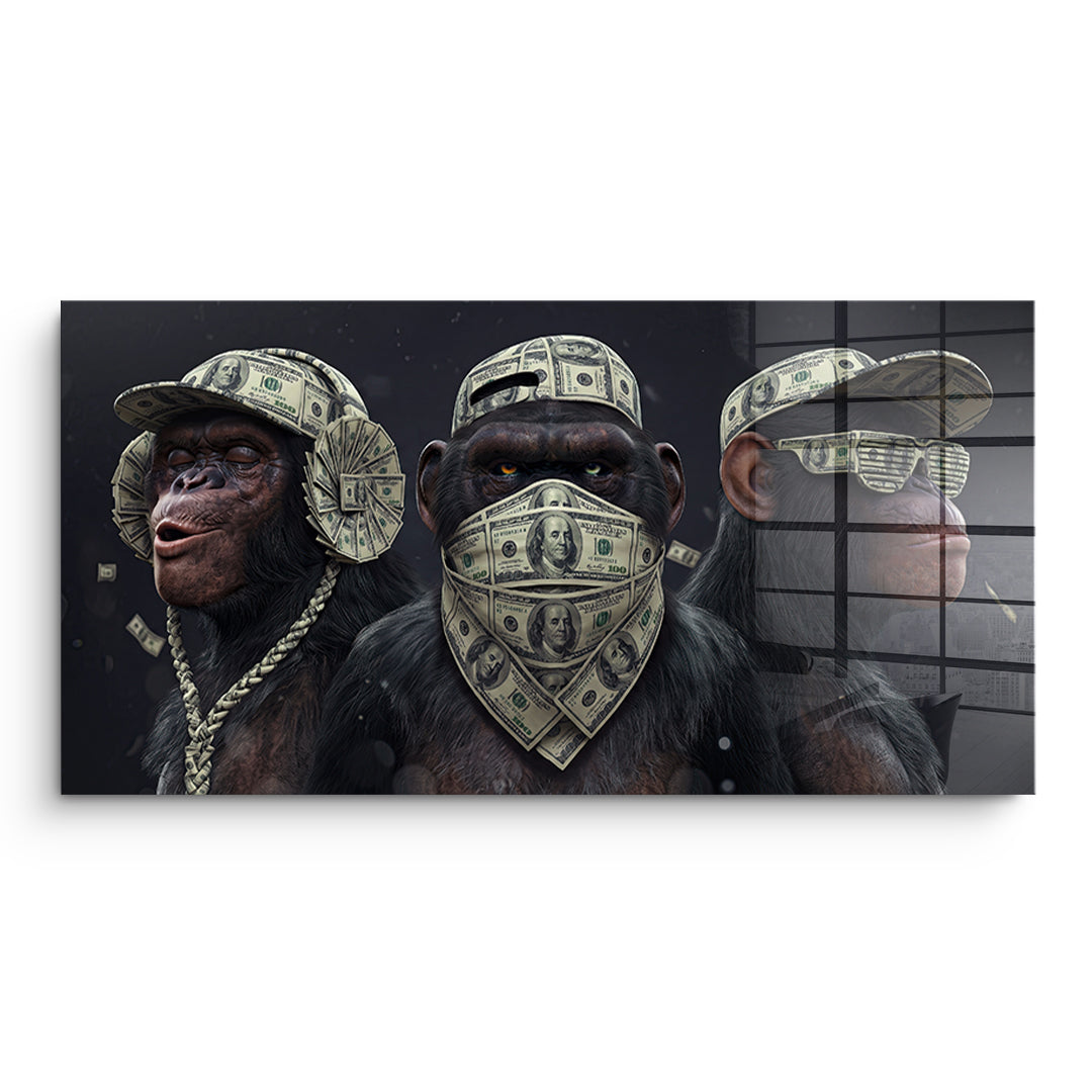 DOTCOMCANVAS Acrylglasbild Three Wise Monkeys ohne Rahmen