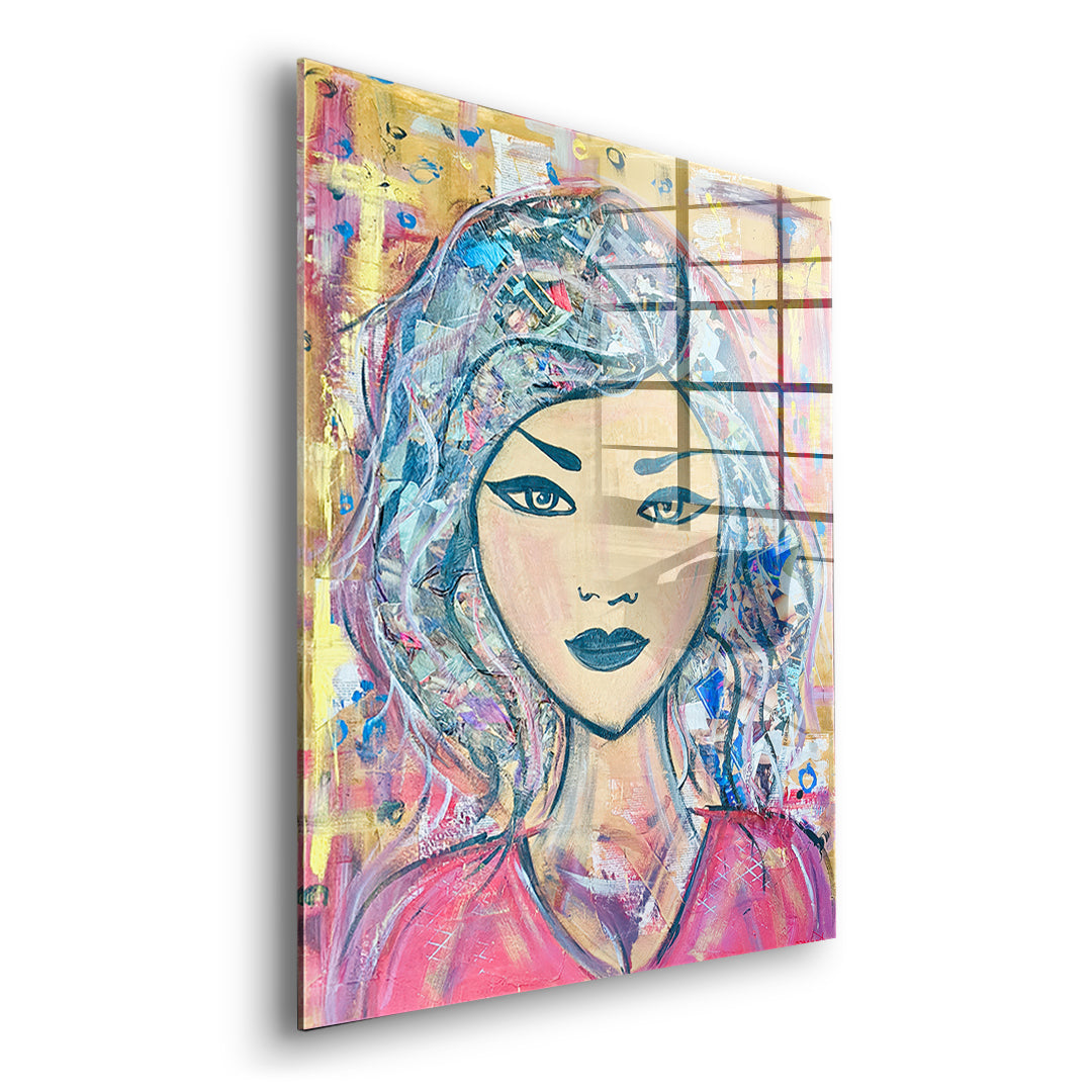 Seitenansicht des Acrylglasbilds Headlines And Dreams ohne Rahmen