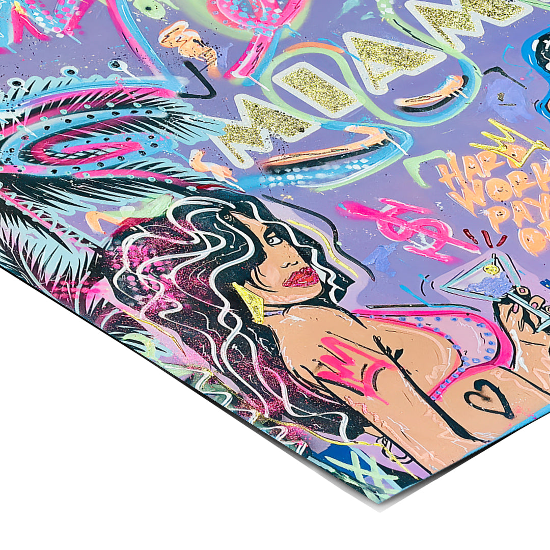 Eckdetail des Posters Miami Money