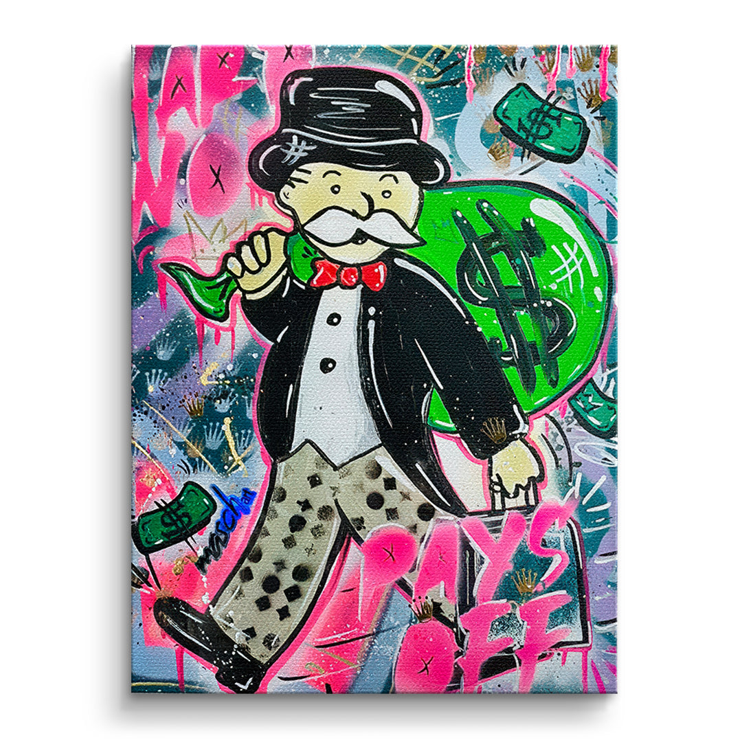 DOTCOMCANVAS Leinwandbild Money Bags ohne Rahmen