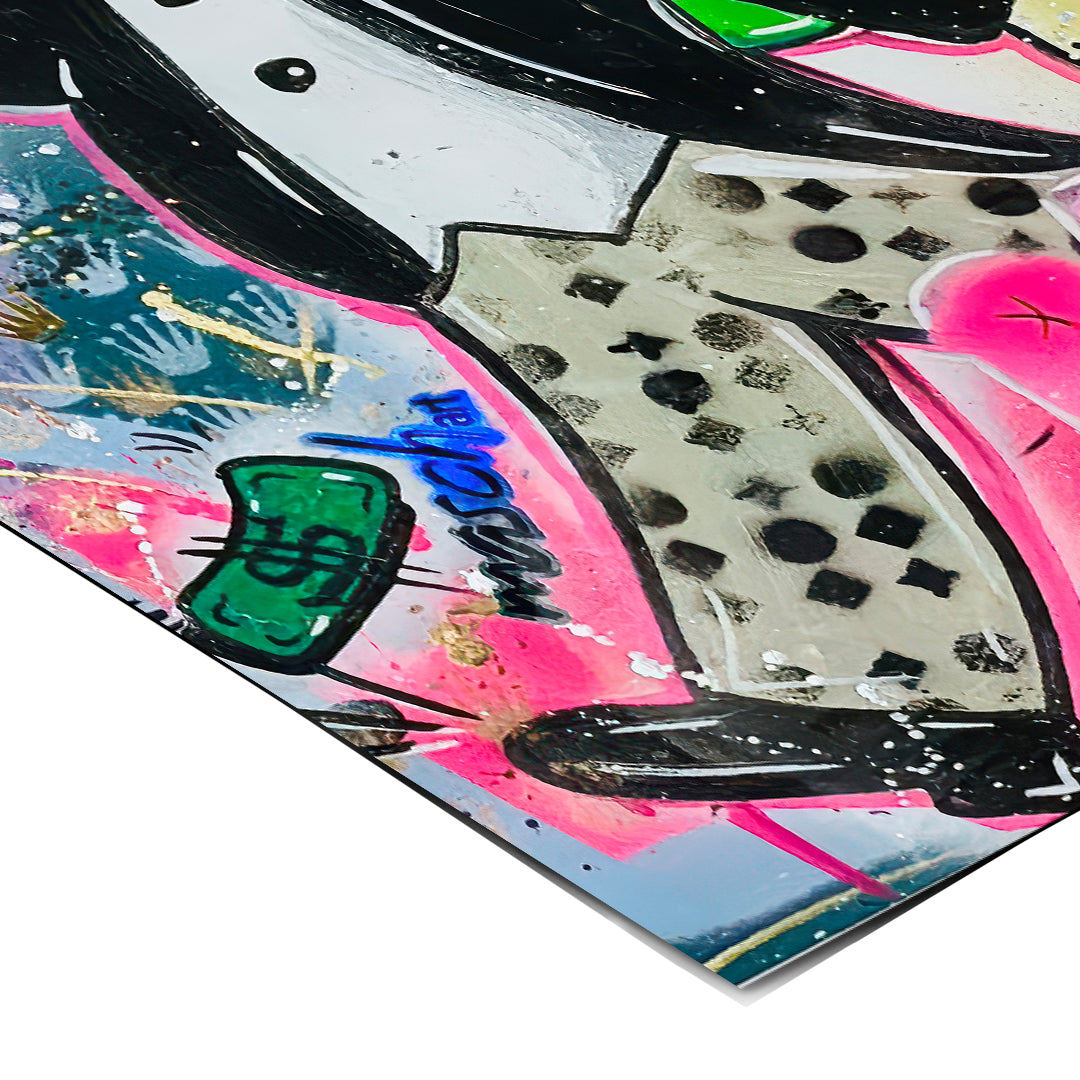 Eckdetail des Posters Money Bags