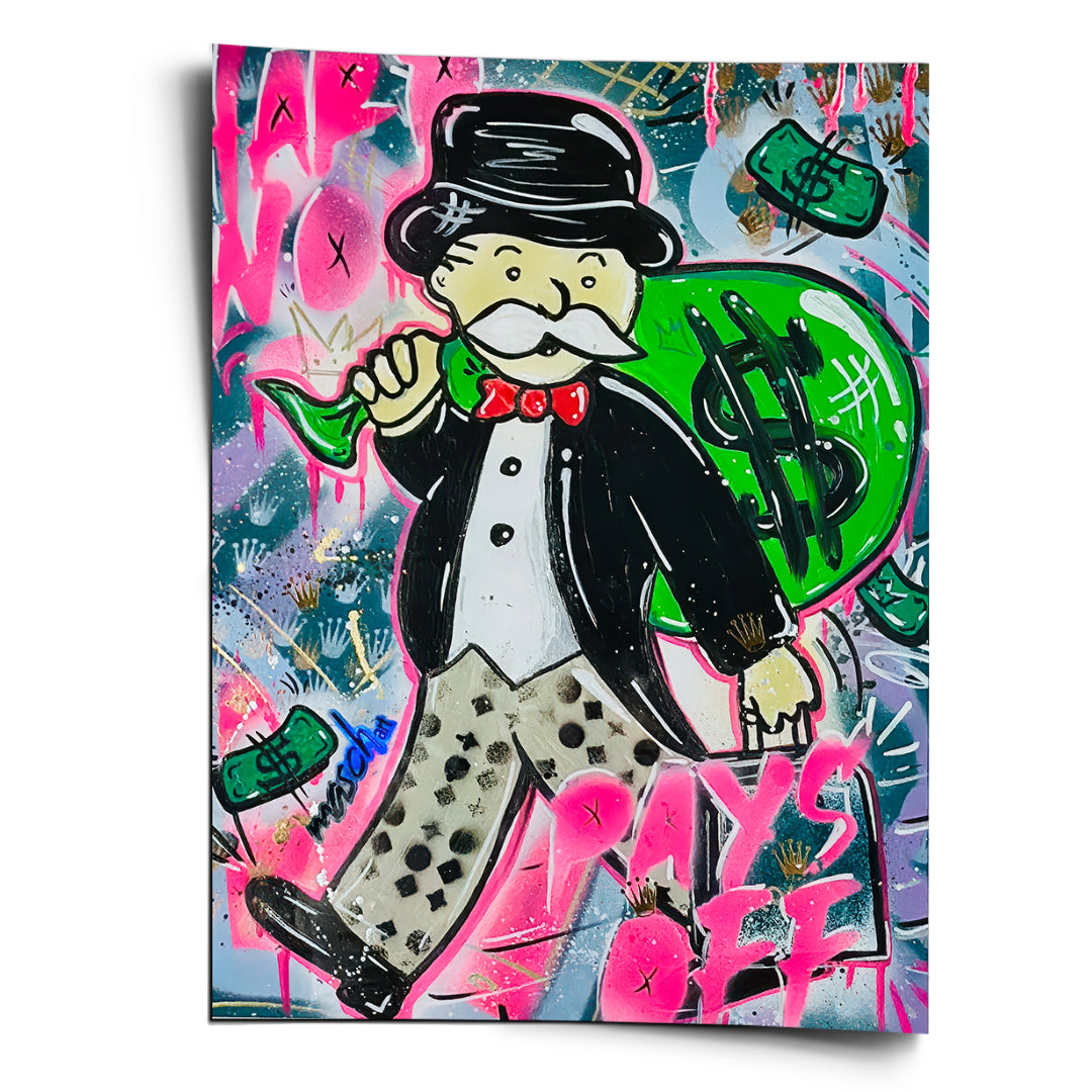 DOTCOMCANVAS Poster Money Bags