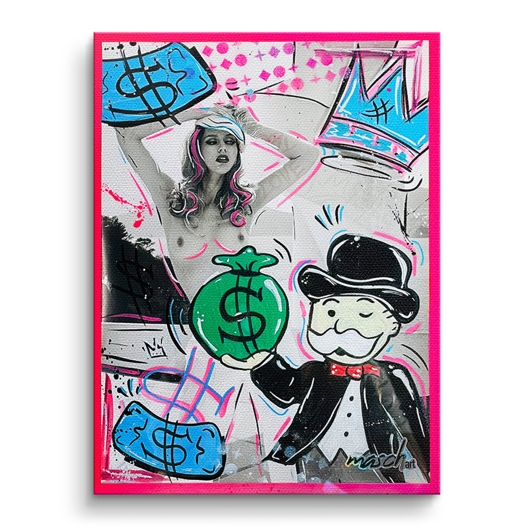 DOTCOMCANVAS Leinwandbild Money Talks ohne Rahmen