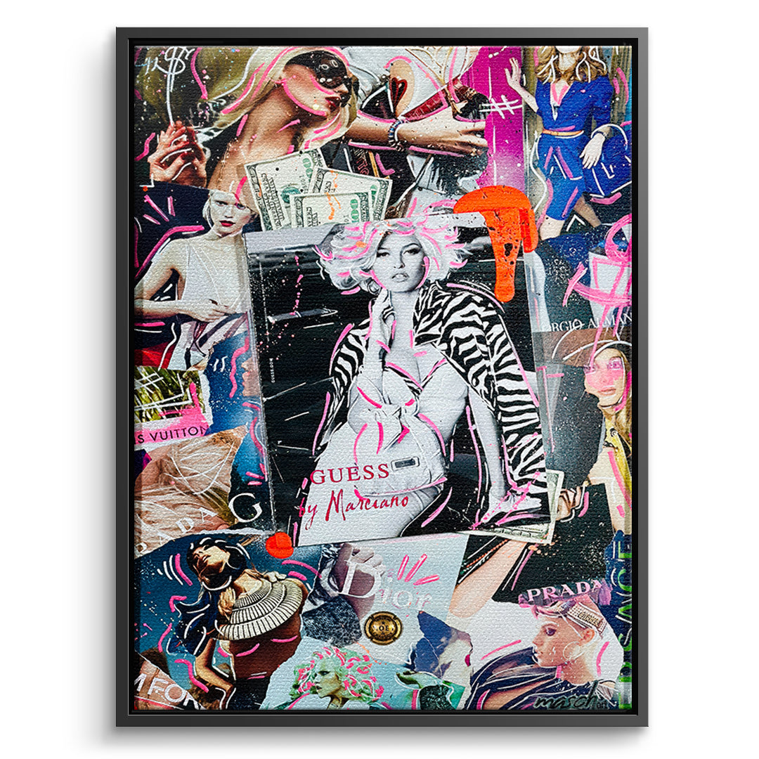 DOTCOMCANVAS Leinwandbild Runway Riches im schwarzen Premium-Rahmen