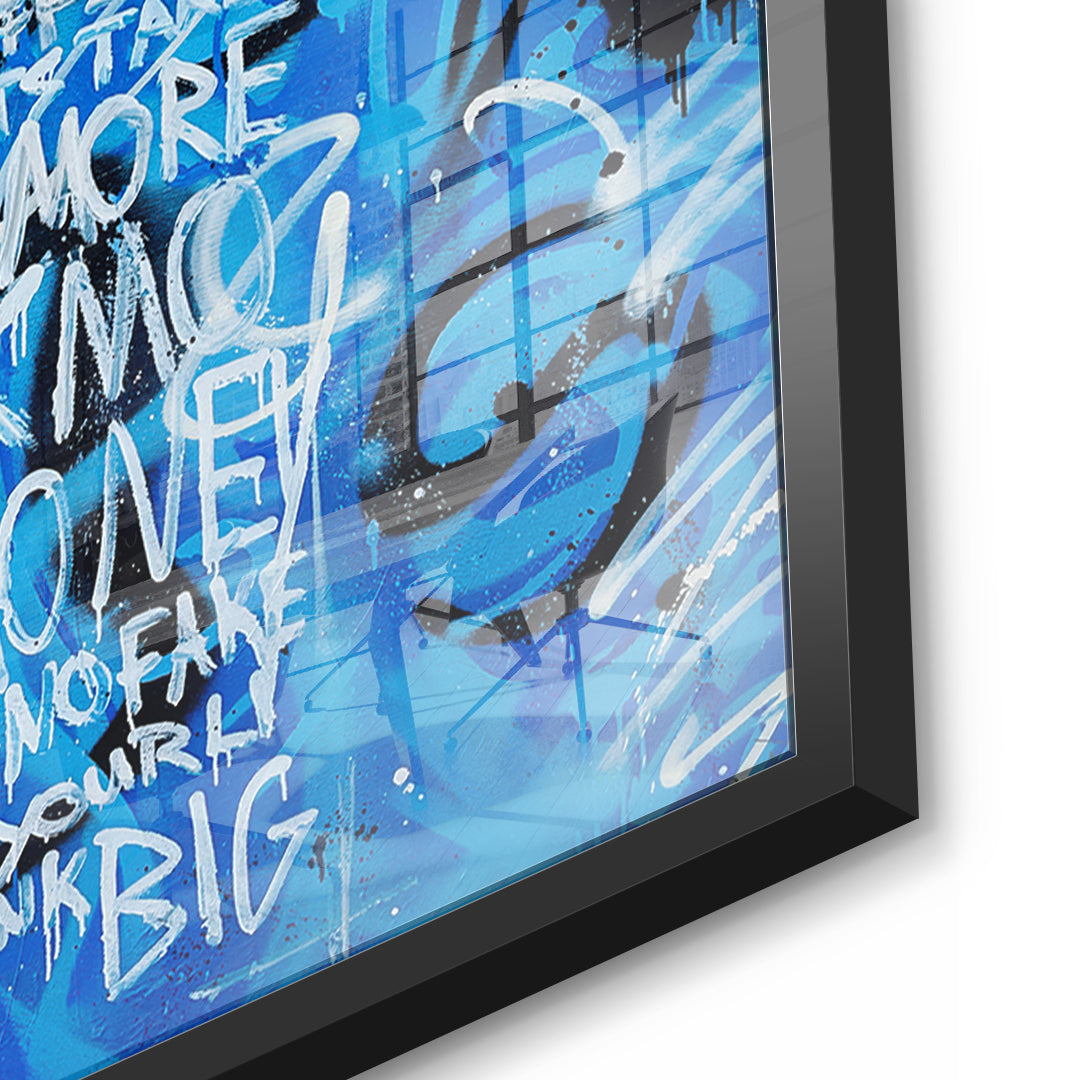 Detailaufnahme des 5mm Acrylglases, More Risk More Money