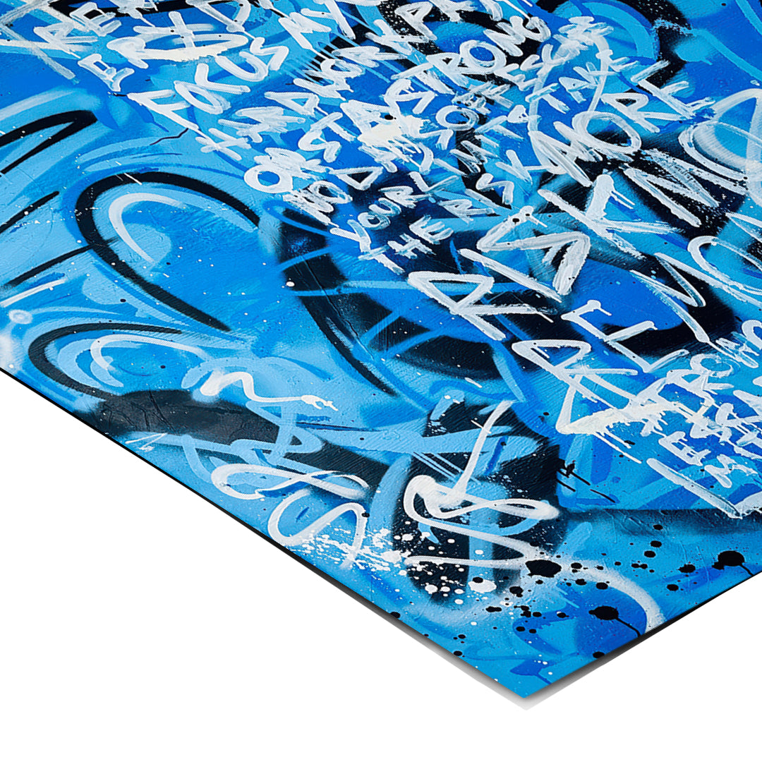 Eckdetail des Posters More Risk More Money