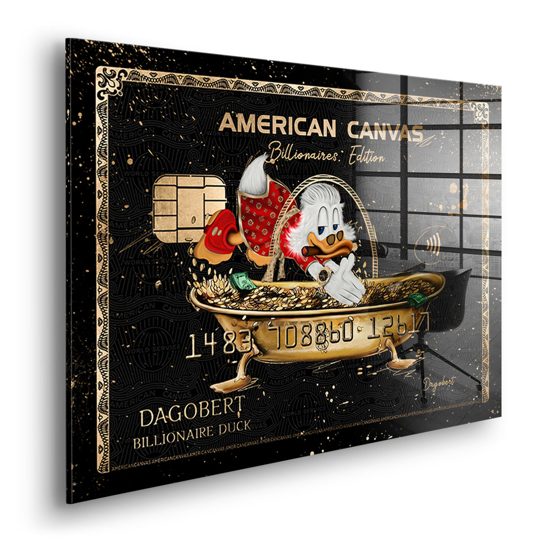 Seitenansicht des Acrylglasbilds American Canvas Billionaires Edition ohne Rahmen