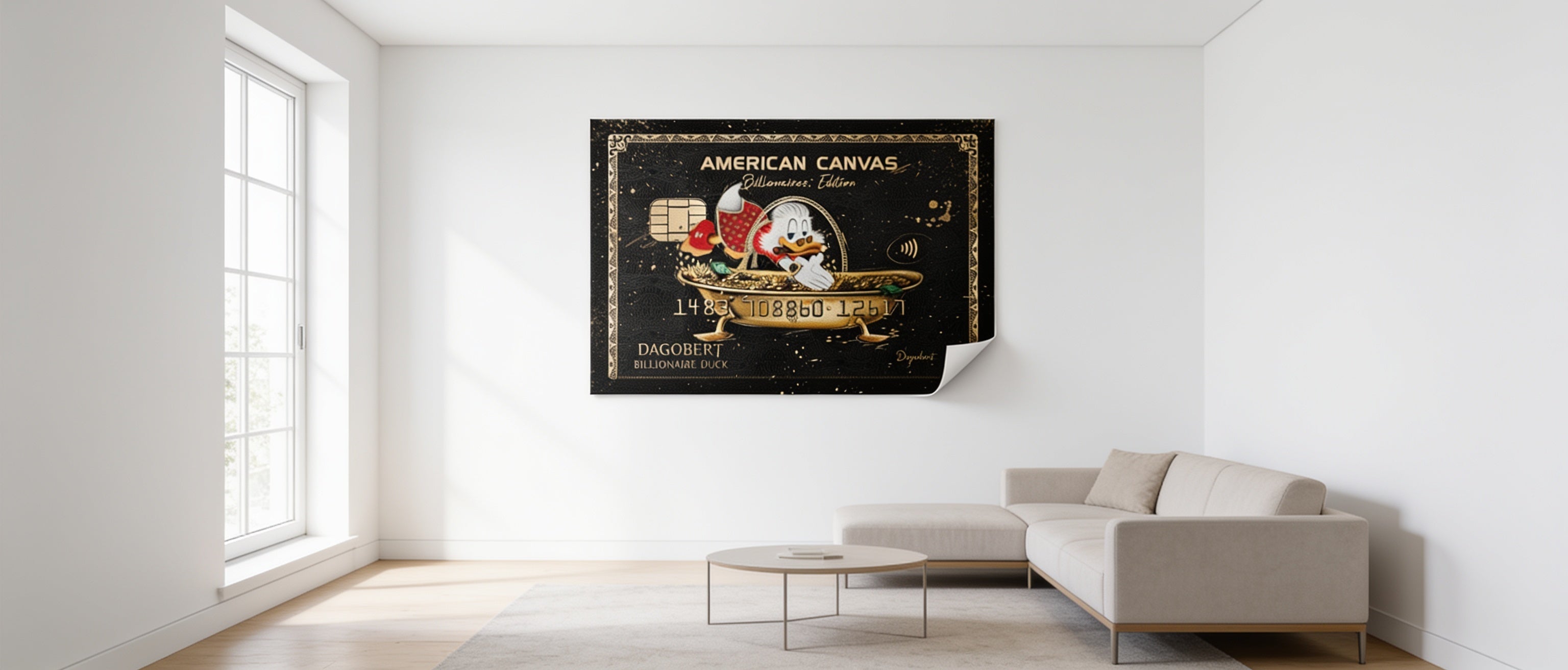DOTCOMCANVAS Poster American Canvas Billionaires Edition im Wohnraum