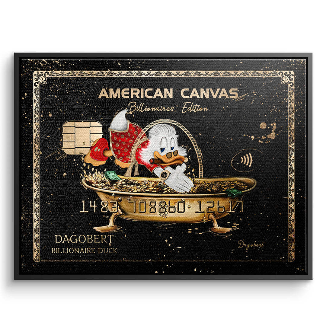 DOTCOMCANVAS Leinwandbild American Canvas Billionaires Edition im schwarzen Premium-Rahmen