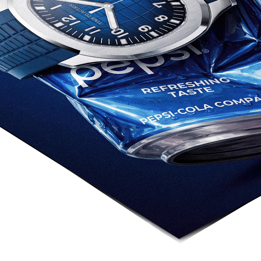 Eckdetail des Posters Crushed Blue