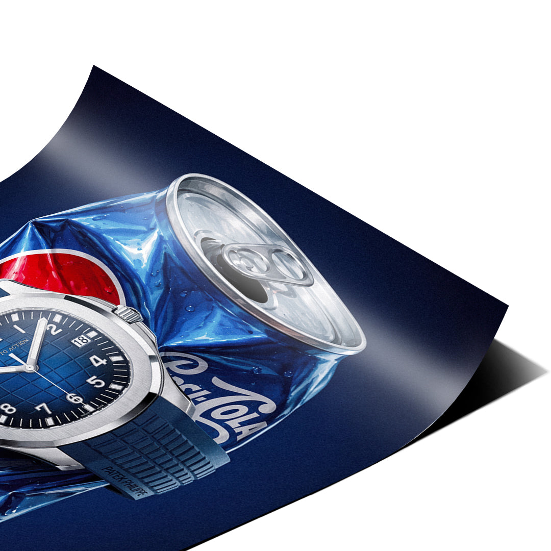 Eckdetail des Posters Crushed Blue