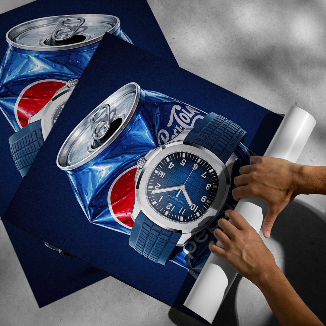Aufgerolltes Poster Crushed Blue