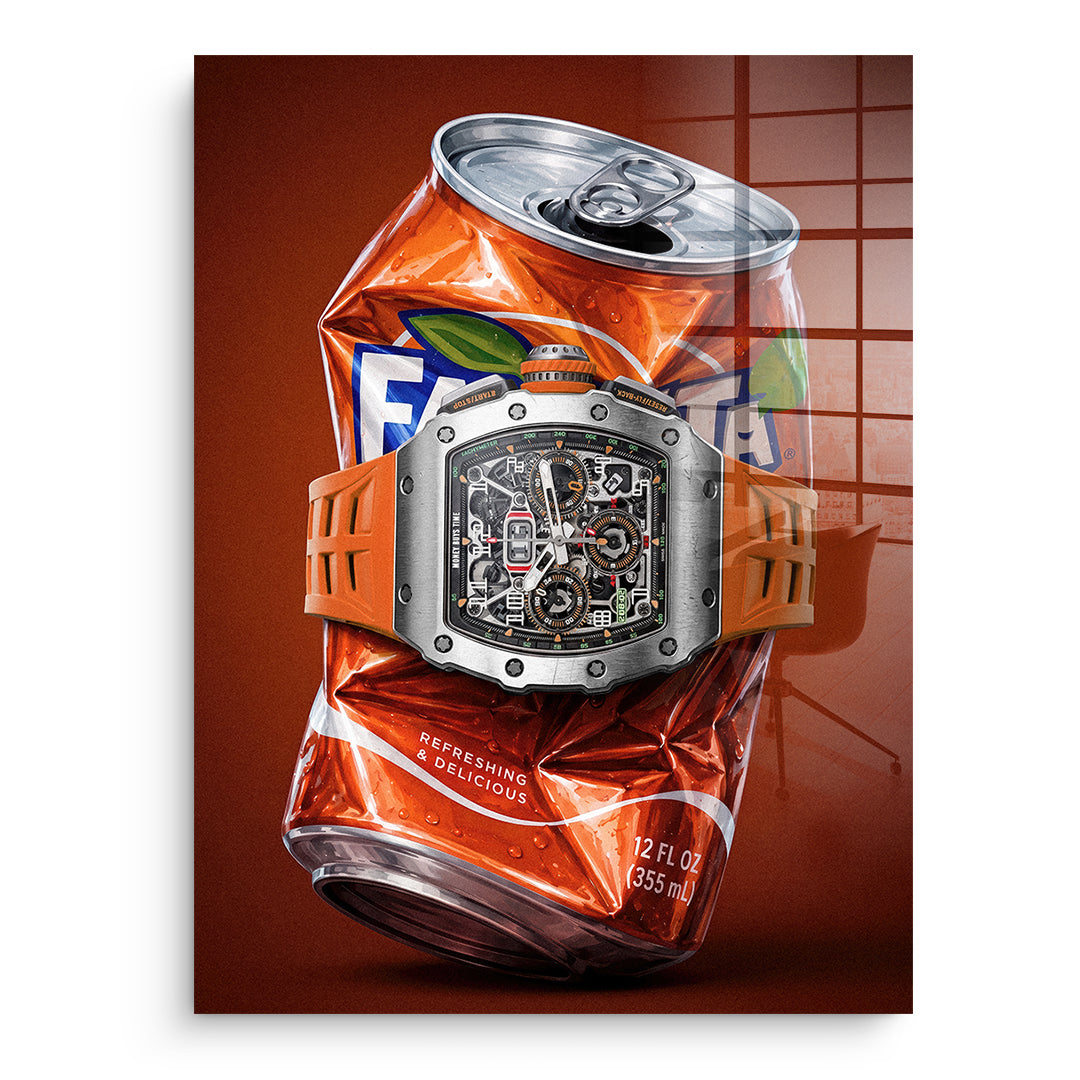 DOTCOMCANVAS Acrylglasbild Crushed Orange ohne Rahmen