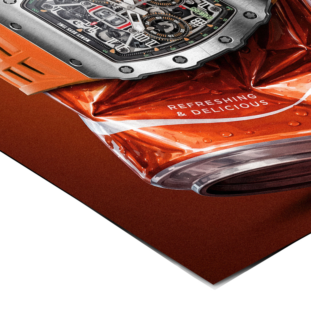 Eckdetail des Posters Crushed Orange