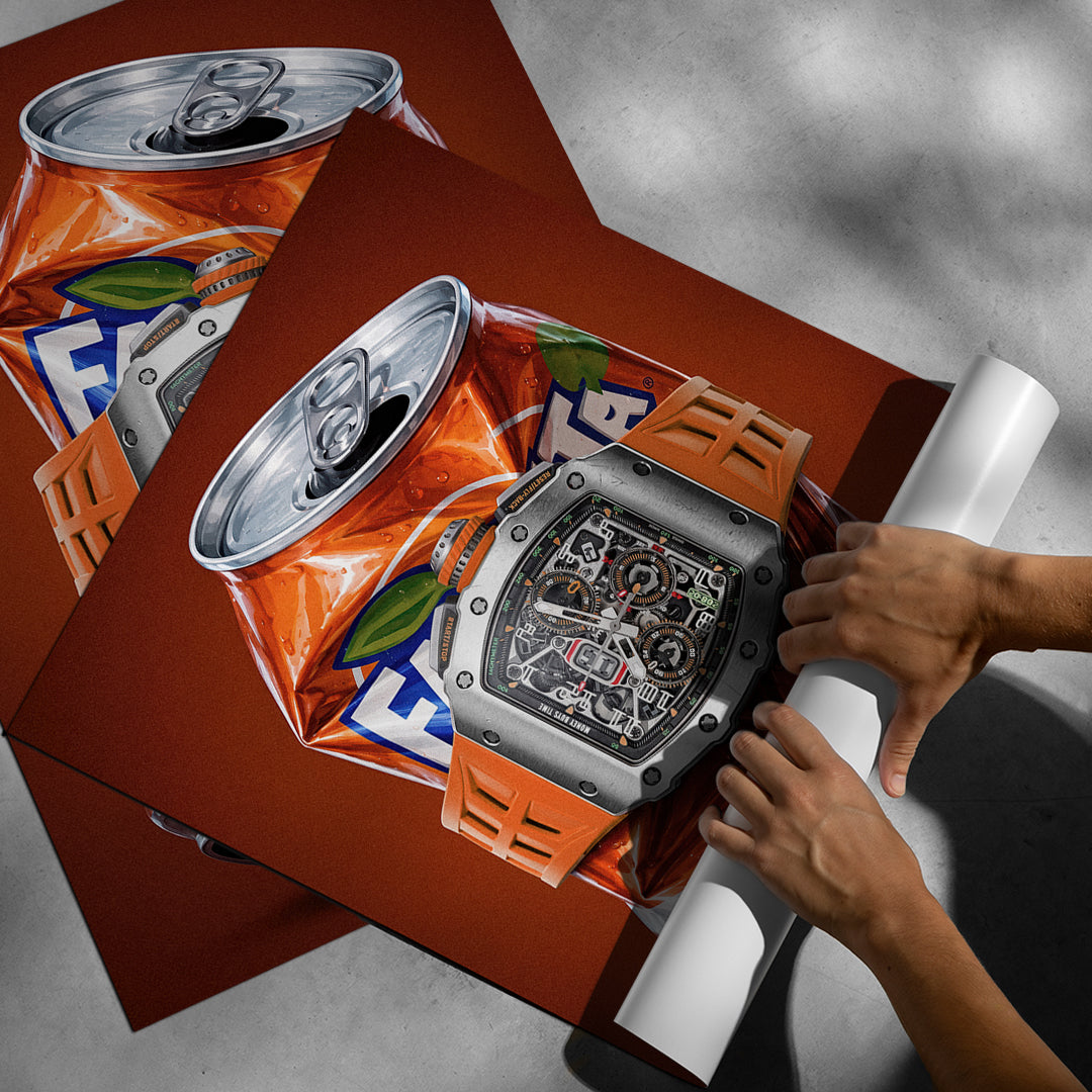 Aufgerolltes Poster Crushed Orange