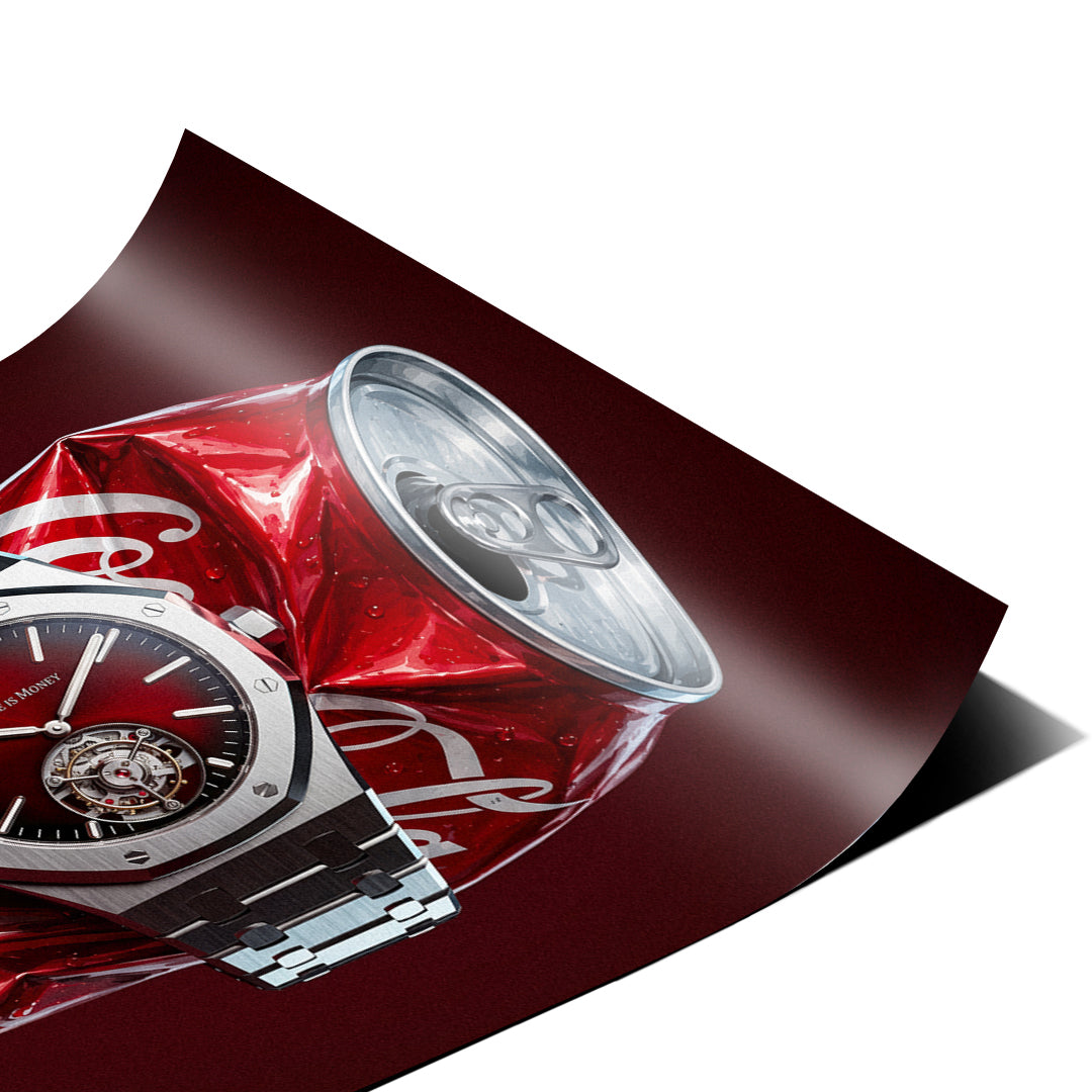 Eckdetail des Posters Crushed Red