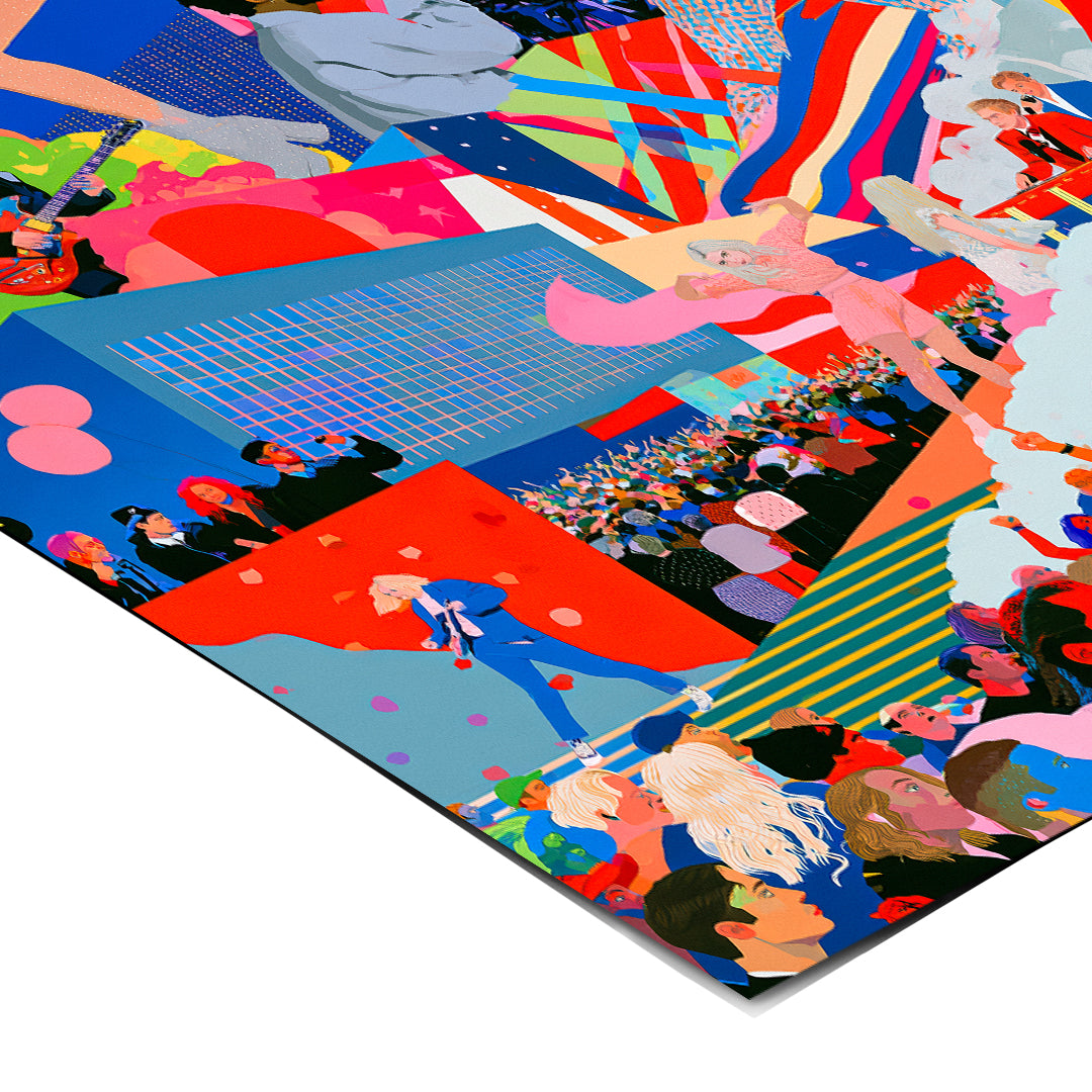 Eckdetail des Posters Pop Stage Collage
