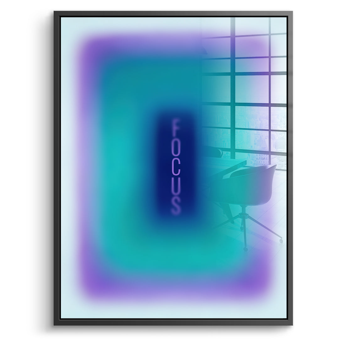 DOTCOMCANVAS Acrylglasbild Focus Aura im schwarzen Premium-Rahmen