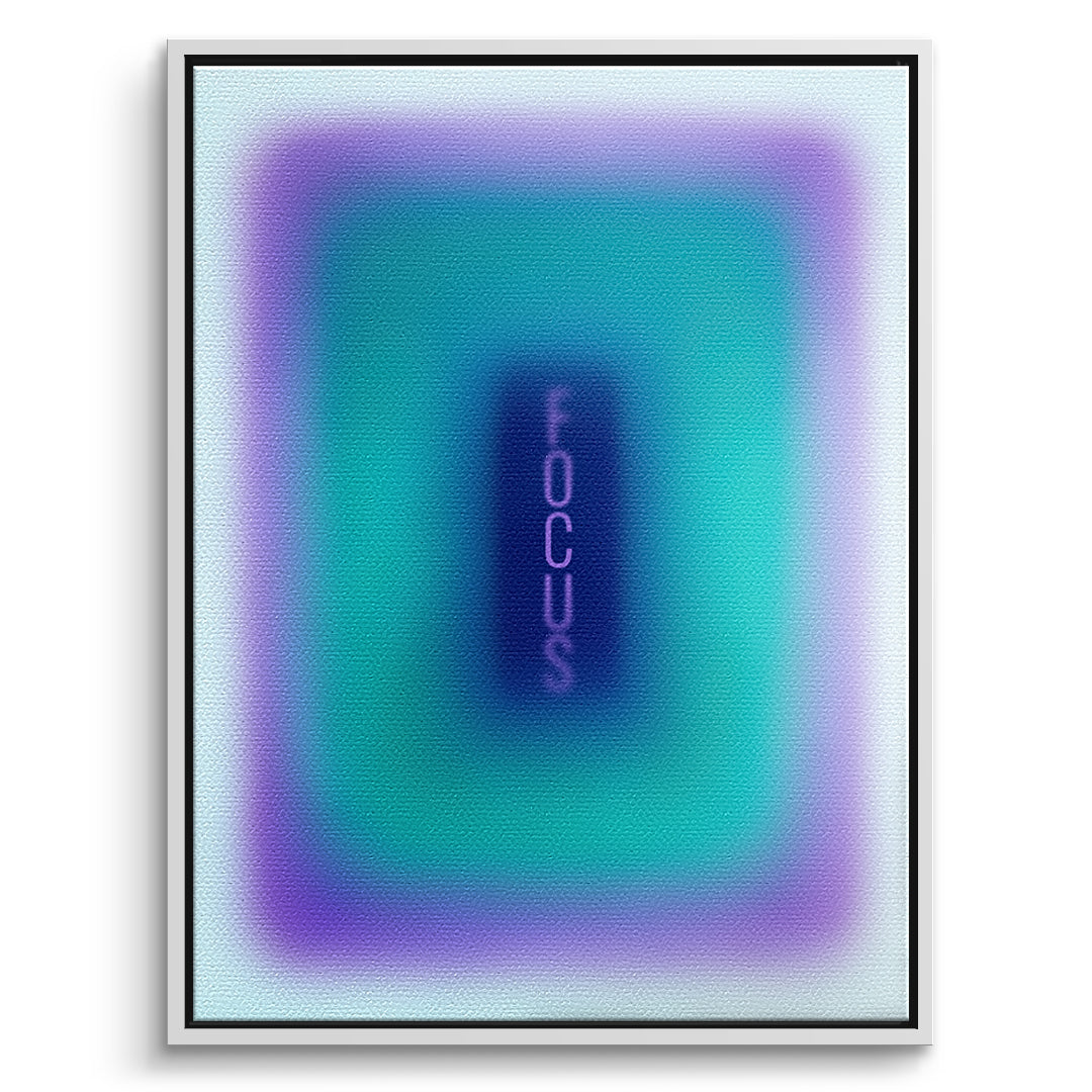 DOTCOMCANVAS Leinwandbild Focus Aura im weißen Premium-Rahmen