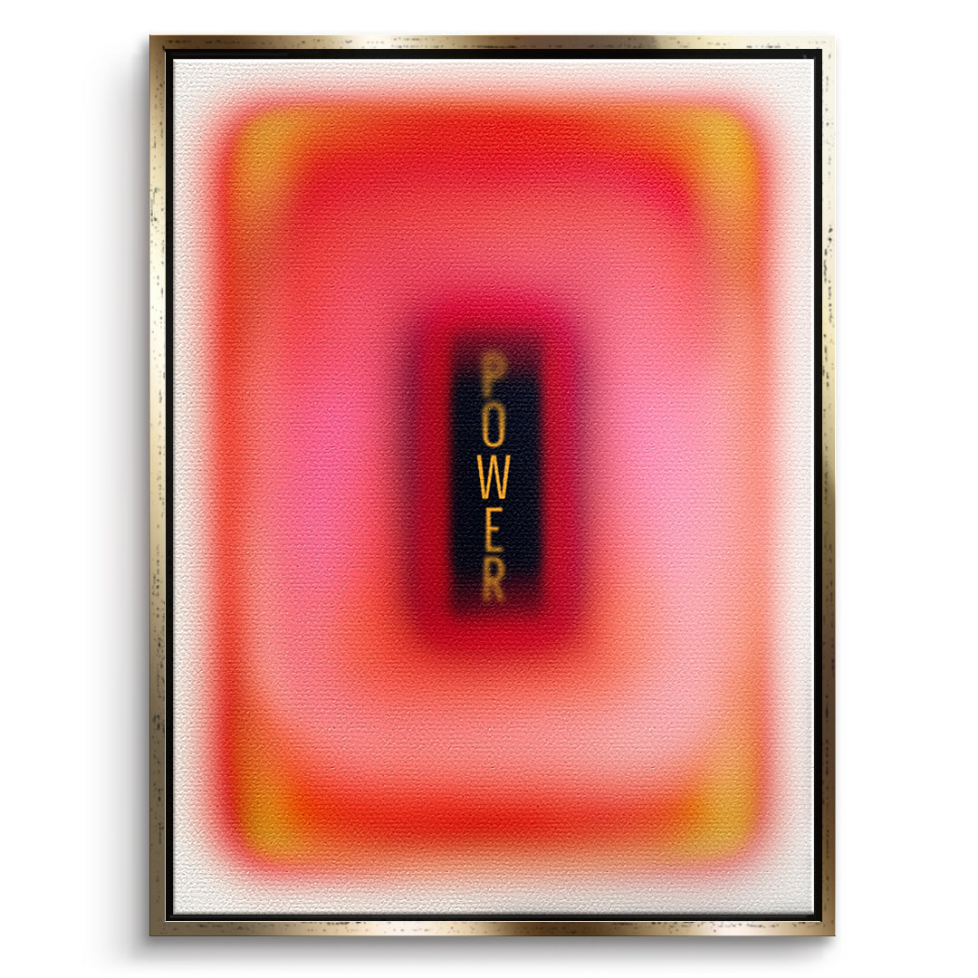 DOTCOMCANVAS Leinwandbild Power Aura im goldenen Premium-Rahmen