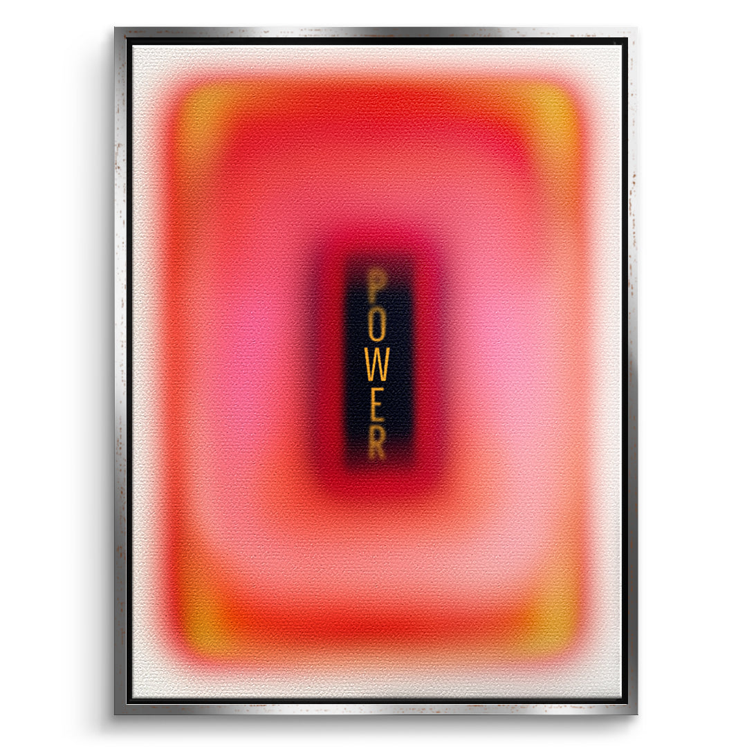 DOTCOMCANVAS Leinwandbild Power Aura im silbernen Premium-Rahmen
