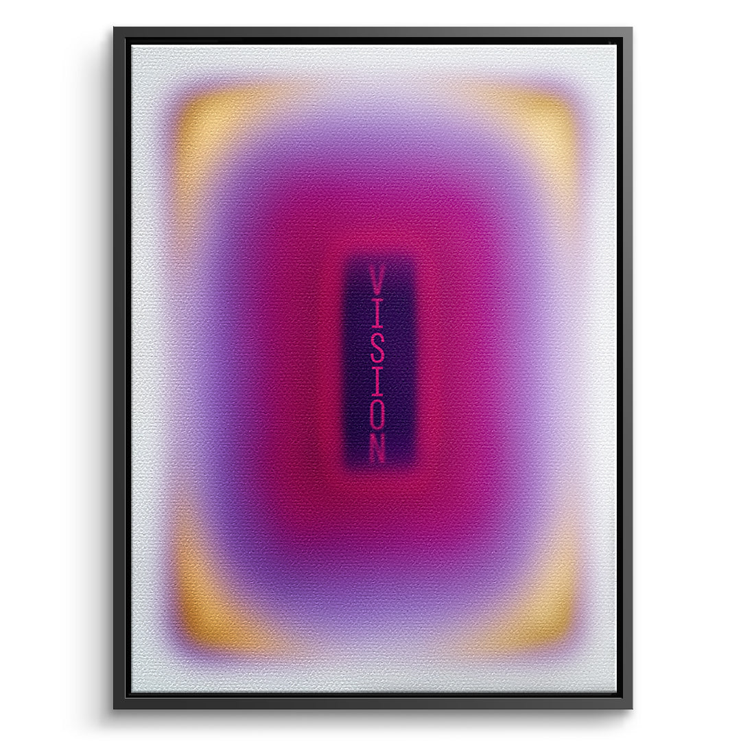 DOTCOMCANVAS Leinwandbild Vision Aura im schwarzen Premium-Rahmen