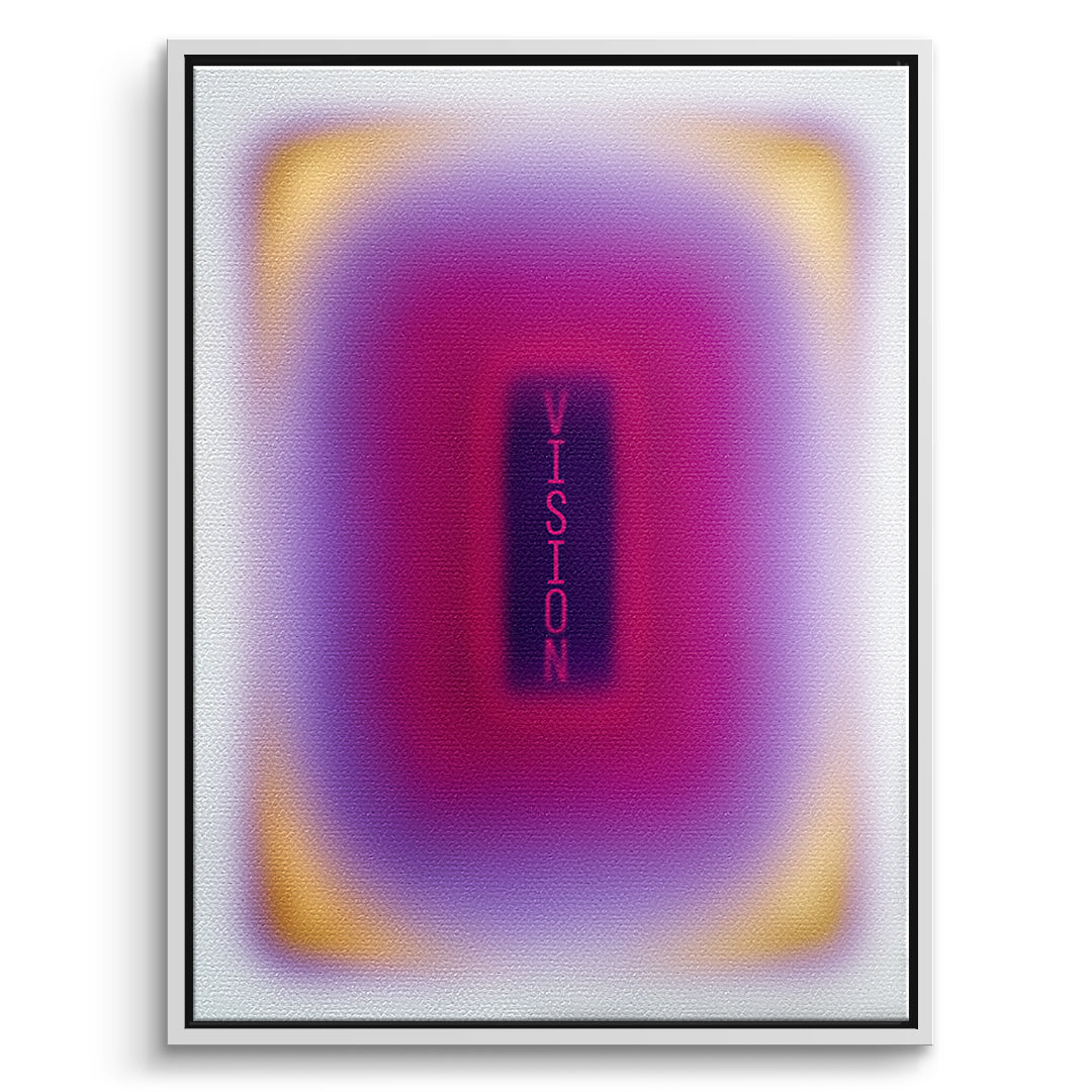 DOTCOMCANVAS Leinwandbild Vision Aura im weißen Premium-Rahmen